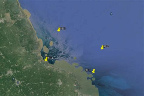 Layout of four Offshore wind farms | Download Scientific Diagram