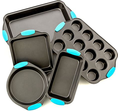 Bakeware Set -Premium Nonstick Baking Pans -Set of 5- Includes a Pie ...