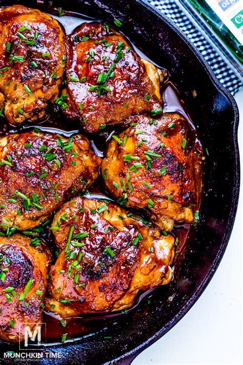 BBQ Baked Chicken Thighs Recipe - Munchkin Time