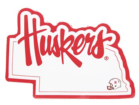 Nebraska State Outline Decal Script