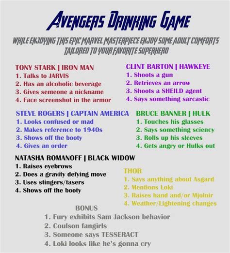 Avengers oh god I'm so drunk game Funny Drinking Games, Drinking Games For Parties, Drinking ...