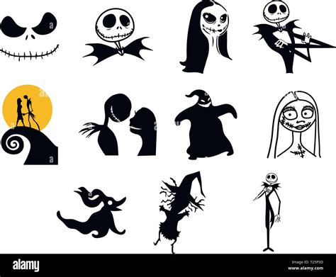 Nightmare Before Christmas. Halloween Clipart Jack Skellington Stock ...