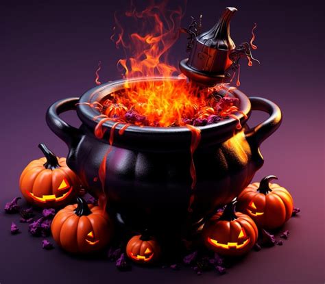 Premium AI Image | halloween photo of a witch cauldron