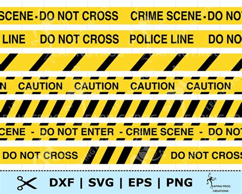 Caution Tape SVG DXF EPS Png. Police Tape Svg. Police Yellow Tape Svg. Layered, Cut Files ...