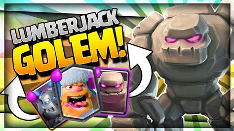 AMAZING GOLEM LUMBERJACK DECK is OP!! Arena 9 to 11 - Clash Royale ...