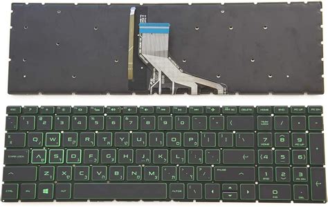 Amazon.com: New Green Font English Backlit Laptop Keyboard (Without palmrest) for HP Pavilion ...