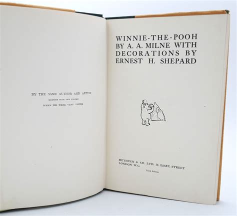 Winnie The Pooh. With Decorations by E.H. Shepard (1927) - Ulysses Rare ...