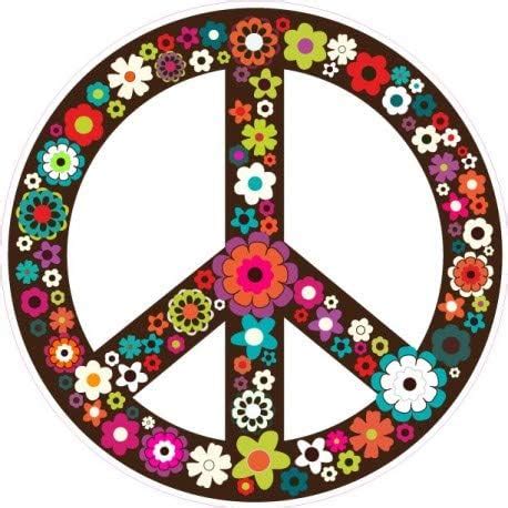 Amazon.fr : peace love logo 394 autocollant adhésif sticker - Taille : 8 cm