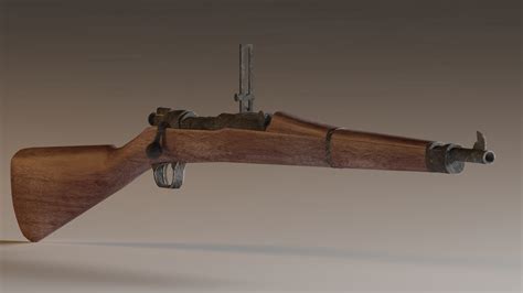 3d model of m1903 springfield rifle