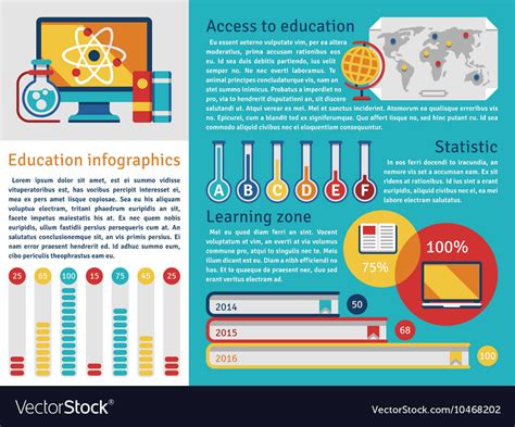 Education infographics template Royalty Free Vector Image