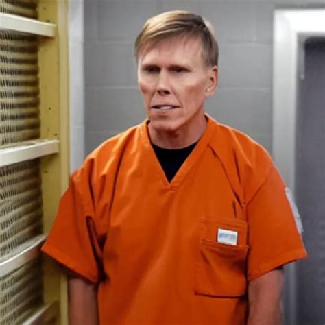 pastor kent hovind in orange prison uniform, still | Stable Diffusion