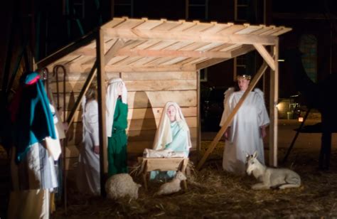 Nativity scene at Pine Grove Methodist Church | Outdoor Nati… | Flickr