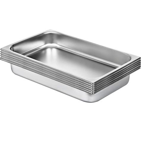 Buy VEVOR 6 Pack Steam Table Pans 20.9 x 12.8 x 3.9 Inch Deep Steam ...