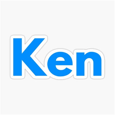 "Ken blue name text design" Sticker for Sale by alexliam1417 | Redbubble