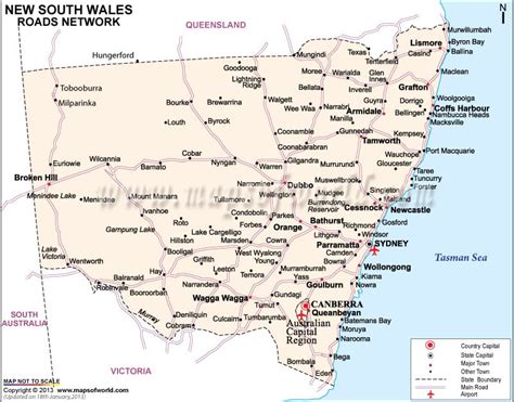 New South Wales Road Map | NSW Road Map - Maps of World