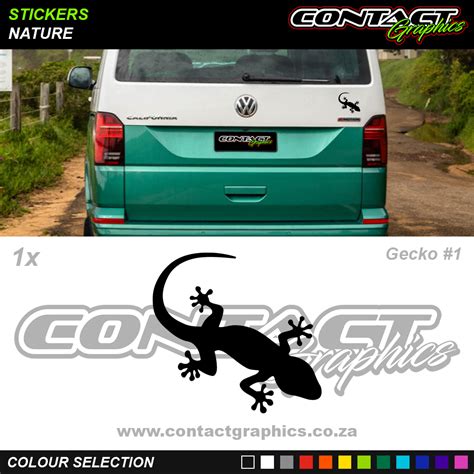 Gecko #1 Sticker Decal Vinyl - Contact Graphics