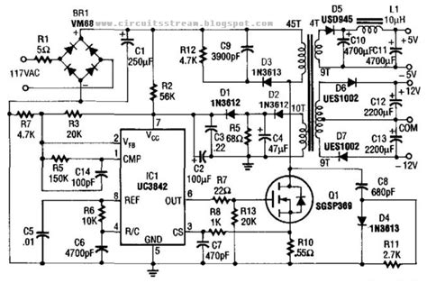 Switched Mode Power Supply Circuit Diagram