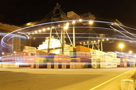 Lyttelton port at night - Container News