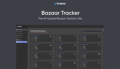 Bazaar Tracker: The #1 Hypixel Skyblock Tracker for Bazaar Flipping