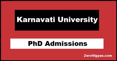 Karnavati University PhD Admissions 2023-24: Dates, Application Form » Zero Vigyan