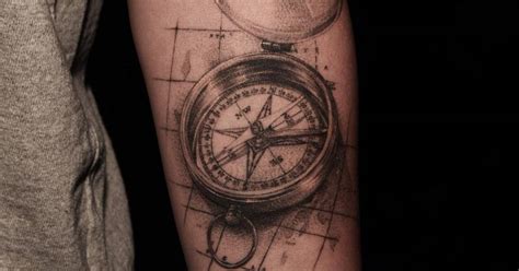 Compass Tattoos For Navigating Life's Ups and Downs