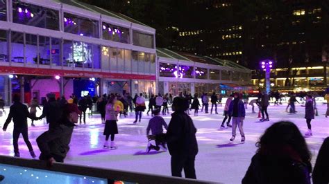 New York Bryant Park Skating Rink at Night, 2017 - YouTube