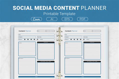 Social Media Content Planner Graphic by JUNDI · Creative Fabrica