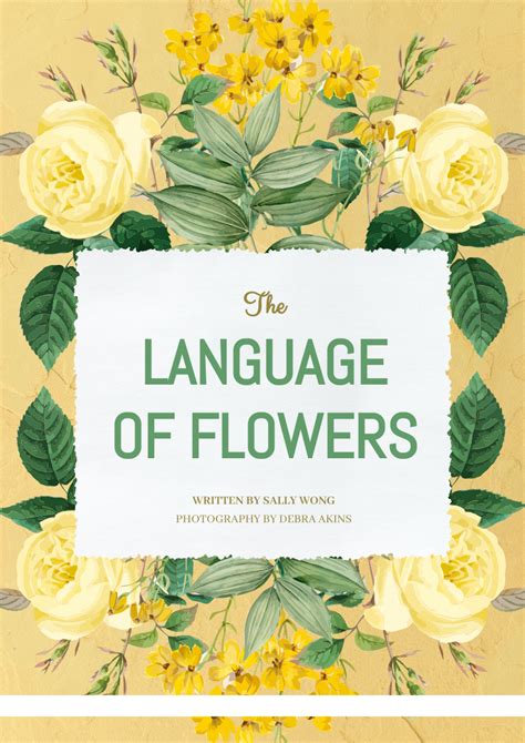 Language Of Flowers Book Cover | Book Cover Template