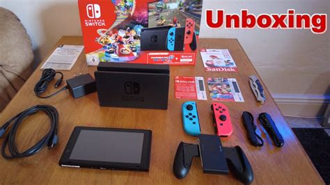 Unboxing: Nintendo Switch Mario Kart 8 Deluxe Bundle - YouTube