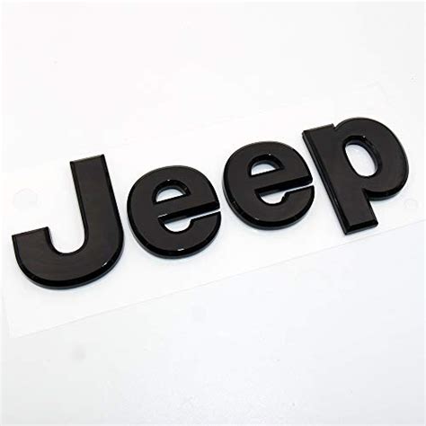 2PCS× Flat Matte Black JEEP Emblem Logo Stickers Cherokee Wrangler ...