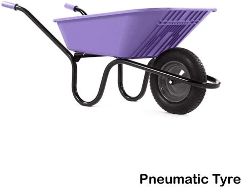 Haemmerlin Vibrante GO Lilac 90L Pneumatic Wheelbarrow - Landscape Depot