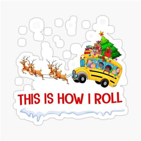 "Christmas Schoolbus" Sticker for Sale by LeHongTien | Redbubble