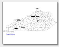 Printable Kentucky Maps | State Outline, County, Cities