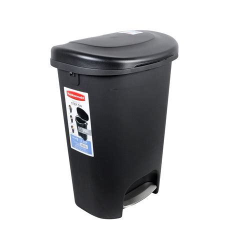 Rubbermaid Classic 13 Gallon Plastic Kitchen Garbage Can, Hands-Free ...