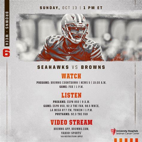 [Game day] Browns vs Seahawks - Live thread : r/Browns