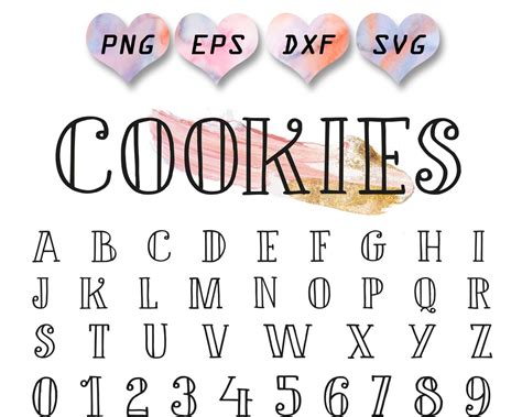 Svg Font Cute Font Svg Cute Alphabet Cookie Font Food Font | Etsy New ...