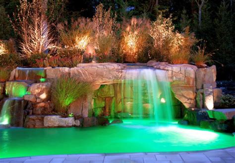 20 Exquisite Waterfalls Designs for Pools Inground