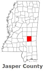 Jasper County on the satellite map of Mississippi 2024. Actual ...