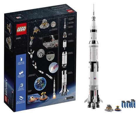 NASA Apollo Saturn V Rocket Lego Kit - Over 1 Meter High