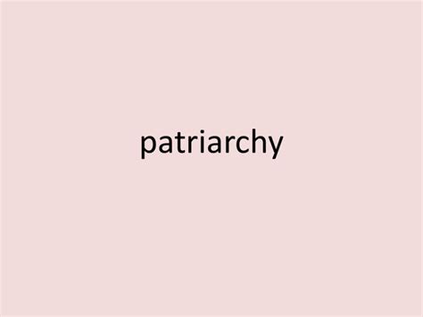 patriarchy