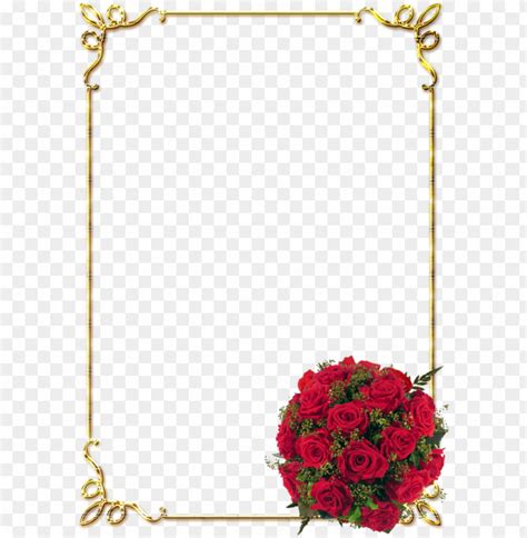 Border Design Rose Clipart Borders And Frames Floral - Flower Background Border Designs PNG ...