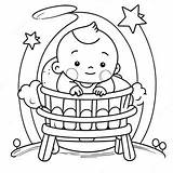 Adorable Baby In A Crib Coloring Page  Pagescom sketch template