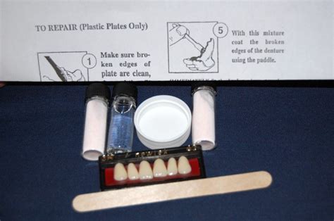 Denture Repair Kit with Teeth-Upper 6 Front