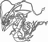 Coloring Page Mega Evolved Pokémon  Rayquaza 384 sketch template