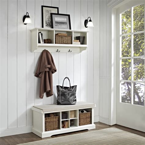 entryway bench and shelf