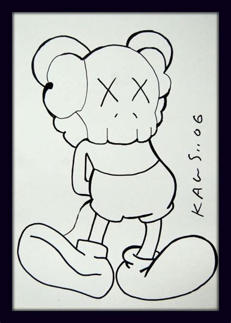 Sold Price: Kaws LARGE Drawing Signed - Invalid date CET