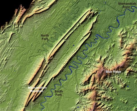 Topographical Map Of Virginia Mountains