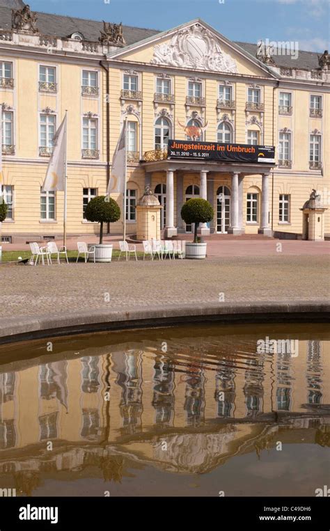 Karlsruhe palace, Karlsruhe, Baden-Wuerttemberg, Germany, Europe Stock ...