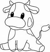 Free Cow Coloring Pages For Kids sketch template