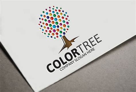 Color Tree Logo | Tree logos, Logo inspiration vintage, Custom logo design